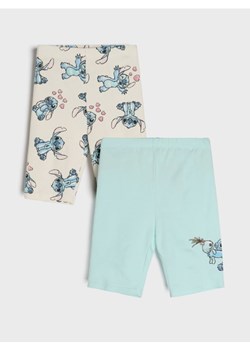 Sinsay - Krótkie legginsy 2 pack Lilo & Stitch - błękitny ze sklepu Sinsay w kategorii Spodenki dziewczęce - zdjęcie 188542932