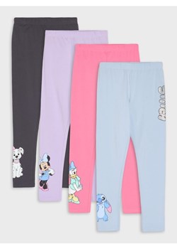 Sinsay - Bawełniane legginsy 4 pack Disney - wielobarwny ze sklepu Sinsay w kategorii Spodnie dziewczęce - zdjęcie 188542941