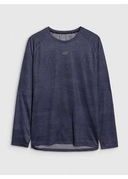 Męski longsleeve kolarski 4F 4FWSS25TFLOM340 - granatowy ze sklepu Sportstylestory.com w kategorii T-shirty męskie - zdjęcie 188544242