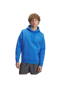 Męska bluza dresowa nierozpinana z kapturem Under Armour UA Icon Fleece Hoodie - niebieska ze sklepu Sportstylestory.com w kategorii Bluzy męskie - zdjęcie 188544301