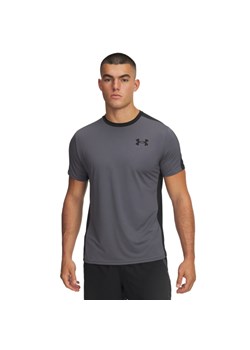Męska koszulka treningowa Under Armour HeatGear Wordmark - szara ze sklepu Sportstylestory.com w kategorii T-shirty męskie - zdjęcie 188544331
