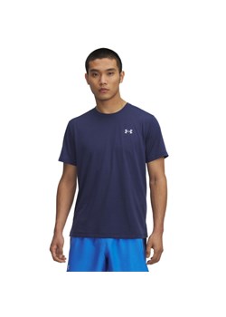 Męska koszulka do biegania Under Armour UA Launch Shortsleeve - granatowa ze sklepu Sportstylestory.com w kategorii T-shirty męskie - zdjęcie 188544363