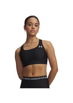 Damski biustonosz treningowy Under Armour HeatGear Mid - czarny ze sklepu Sportstylestory.com w kategorii Biustonosze - zdjęcie 188544592
