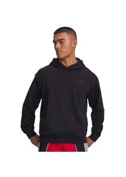 Męska bluza dresowa nierozpinana z kapturem Under Armour UA Rival Lightweight - czarna ze sklepu Sportstylestory.com w kategorii Bluzy męskie - zdjęcie 188544633