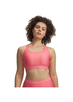 Biustonosz treningowy Under Armour Crossback Mid Bra - różowy ze sklepu Sportstylestory.com w kategorii Biustonosze - zdjęcie 188544832