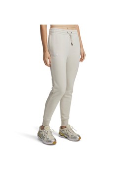Damskie spodnie dresowe joggery Under Armour UA Icon Fleece - białe ze sklepu Sportstylestory.com w kategorii Spodnie damskie - zdjęcie 188545064