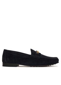 Tommy Hilfiger Mokasyny Th Chain Suede Loafer FW0FW09327 Granatowy ze sklepu MODIVO w kategorii Mokasyny damskie - zdjęcie 188545374