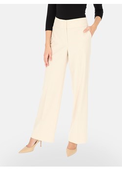 Spodnie damskie eleganckie kremowe z szeroką nogawką L’AF Lina ze sklepu Eye For Fashion w kategorii Spodnie damskie - zdjęcie 188545963