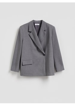 Reserved - Marynarka z dodatkiem wiskozy - ciemnoszary ze sklepu Reserved w kategorii Marynarki damskie - zdjęcie 188546084