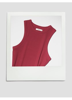Reserved - Bawełniany top - bordowy ze sklepu Reserved w kategorii Bluzki damskie - zdjęcie 188546651