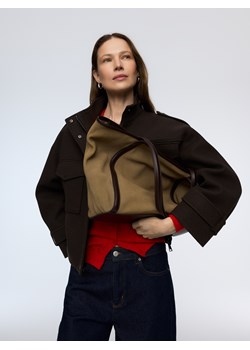 Reserved - Zamszowa torebka shopper - beżowy ze sklepu Reserved w kategorii Torebki damskie - zdjęcie 188546800