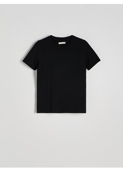 Reserved - T-shirt regular - czarny ze sklepu Reserved w kategorii Bluzki damskie - zdjęcie 188547080