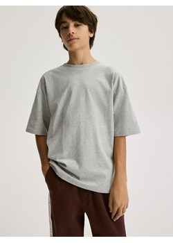 Reserved - Bawełniany t-shirt - jasnoszary ze sklepu Reserved w kategorii T-shirty chłopięce - zdjęcie 188547112