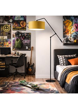 Nowoczesna lampa podłogowa z musztardowym abażurem LIBERIA na regulowanym ramieniu ze sklepu Lysne w kategorii Lampy podłogowe - zdjęcie 188547390