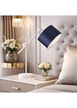 Biała lampka nocna z regulacją abażura MALI do pokoju młodzieżowego ze sklepu Lysne w kategorii Lampy stołowe - zdjęcie 188547433