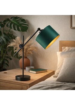 Srebrna lampka stołowa w stylu urban jungle MALI GOLD z regulowanym ramieniem do czytania ze sklepu Lysne w kategorii Lampy stołowe - zdjęcie 188547480