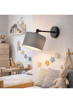 Kinkiet z ruchomym ramieniem TETE z szarym abażurem w stylu skandynawskim ze sklepu Lysne w kategorii Lampy ścienne - zdjęcie 188547543