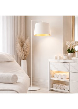 Lampa podłogowa biała glamour RIJAD GOLD ze sklepu Lysne w kategorii Lampy podłogowe - zdjęcie 188547574