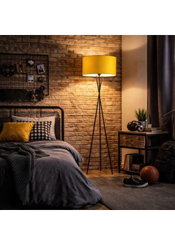 Trójnożna lampa stojąca w musztardowo-czarnej kolorystyce PARYŻ ze sklepu Lysne w kategorii Lampy podłogowe - zdjęcie 188547704