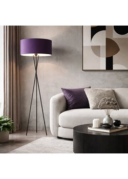 Lampa podłogowa na trzech nogach PARYŻ z fioletowym abażurem ze sklepu Lysne w kategorii Lampy podłogowe - zdjęcie 188547712