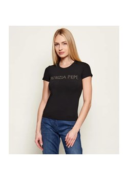 Patrizia Pepe T-shirt MAGLIA | Slim Fit ze sklepu Gomez Fashion Store w kategorii Bluzki damskie - zdjęcie 188547814
