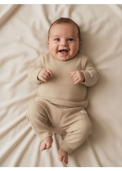 Sinsay - Komplet niemowlęcy z waflowej dzianiny - beżowy ze sklepu Sinsay w kategorii Komplety niemowlęce - zdjęcie 188549281