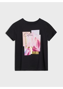 Sinsay - Bawełniana koszulka z nadrukiem - szary ze sklepu Sinsay w kategorii Bluzki damskie - zdjęcie 188549283