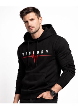 Bluza męska czarna z kapturem i nadrukiem Recea ze sklepu Recea.pl w kategorii Bluzy męskie - zdjęcie 188549363