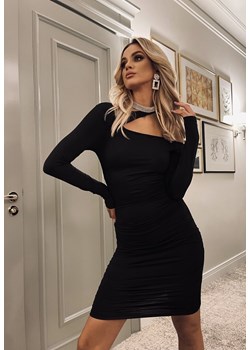 Czarna Sukienka Eunassa ze sklepu renee.pl w kategorii Sukienki - zdjęcie 188549813