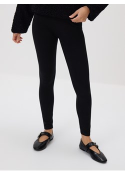 Reserved - Bawełniane legginsy - czarny ze sklepu Reserved w kategorii Spodnie damskie - zdjęcie 188550012