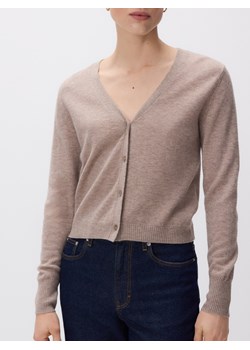 Reserved - Wełniany kardigan - brązowy ze sklepu Reserved w kategorii Swetry damskie - zdjęcie 188550062