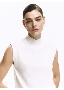 Reserved - Dzianinowa kamizelka z wełną - złamana biel ze sklepu Reserved w kategorii Swetry damskie - zdjęcie 188550143