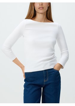 Reserved - Bawełniany longsleeve - biały ze sklepu Reserved w kategorii Bluzki damskie - zdjęcie 188566471