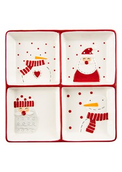 Trendy Kitchen by EXCÉLSA Miska w kolorze biało-czerwonym na przekąski - 20 x 20 cm ze sklepu Limango Polska w kategorii Misy i tace dekoracyjne - zdjęcie 188567984