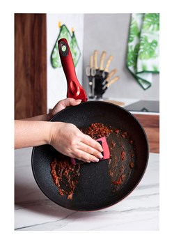 Trendy Kitchen by EXCÉLSA Patelnia "Phoenix" w kolorze czerwonym - Ø 24 cm ze sklepu Limango Polska w kategorii Garnki - zdjęcie 188568672