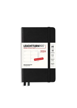 LEUCHTTURM1917 Kalendarz tygodniowy w kolorze czarnym - 9 x 15 cm ze sklepu Limango Polska w kategorii Akcesoria biurowe - zdjęcie 188568792