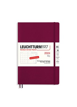 LEUCHTTURM1917 Planer miesięczny w kolorze bordowym - 12,5 x 19 cm ze sklepu Limango Polska w kategorii Akcesoria biurowe - zdjęcie 188568802