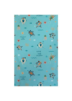 Playmobil Ręcznik plażowy "Love Ocean" w kolorze turkusowym - 140 x 75 cm ze sklepu Limango Polska w kategorii Ręczniki - zdjęcie 188569223
