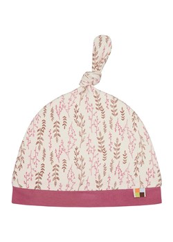 loud + proud Czapka beanie w kolorze beżowo-czerwonym ze sklepu Limango Polska w kategorii Czapki dziecięce - zdjęcie 188569630