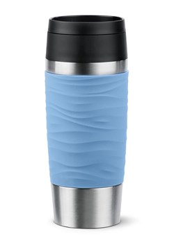 Emsa Kubek termiczny "Travel Mug Waves" w kolorze błękitnym - 360 ml ze sklepu Limango Polska w kategorii Kubki termiczne - zdjęcie 188569683
