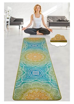 ABERTO DESIGN Dywan w kolorze zielono-niebieskim do jogi ze sklepu Limango Polska w kategorii Dywany - zdjęcie 188570631