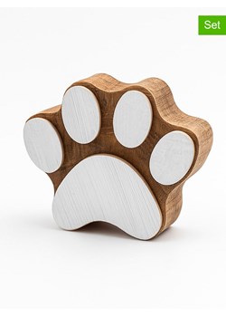 Samimi Stemple (2 szt.) "Paw" w kolorze jasnobrązowo-białym - 5 x 5 cm ze sklepu Limango Polska w kategorii Zabawki - zdjęcie 188571061