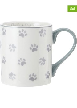 Mikasa Kubki (2 szt.) "Paws" w kolorze biało-szarym - 280 ml ze sklepu Limango Polska w kategorii Naczynia - zdjęcie 188571113