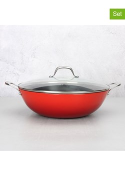 Laguiole 2-częściowy zestaw "Airlron' w kolorze czerwonym - Ø 36 cm ze sklepu Limango Polska w kategorii Garnki - zdjęcie 188571324