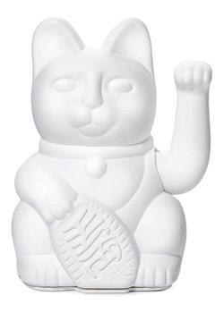 Donkey Figurka dekoracyjna "Lucky Cat" w kolorze białym - 10,5 x 15 x 8,5 cm ze sklepu Limango Polska w kategorii Dekoracje - zdjęcie 188571581