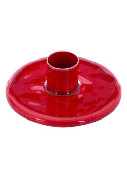 Overbeck and Friends Świecznik "Linnea" w kolorze czerwonym - wys. 3 x Ø 8,2 cm ze sklepu Limango Polska w kategorii Świeczniki - zdjęcie 188571701