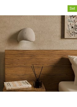 Opviq Lampy ścienne (2 szt.) w kolorze jasnoszarym - 26 x 23 cm ze sklepu Limango Polska w kategorii Oświetlenie - zdjęcie 188572343