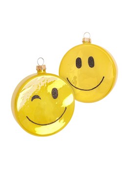 Krebs Glas Lauscha Ozdoby choinkowe (2 szt.) w kolorze żółtym ze sklepu Limango Polska w kategorii Dekoracje bożonarodzeniowe - zdjęcie 188572352