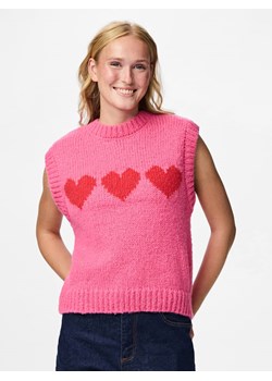 Pieces Bezrękawnik w kolorze różowo-czerwonym ze sklepu Limango Polska w kategorii Swetry damskie - zdjęcie 188572810
