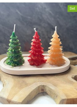 ABERTO DESIGN 4-częściowy zestaw w kolorze beżowo-czerwono-zielonym ze sklepu Limango Polska w kategorii Świece i dyfuzory - zdjęcie 188573202